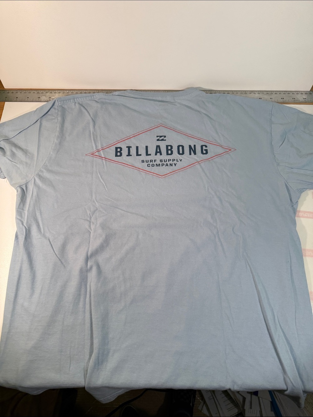 Billabong Men’s Light Blue Logo Crew Neck T-Shirt - Picture 6 of 7